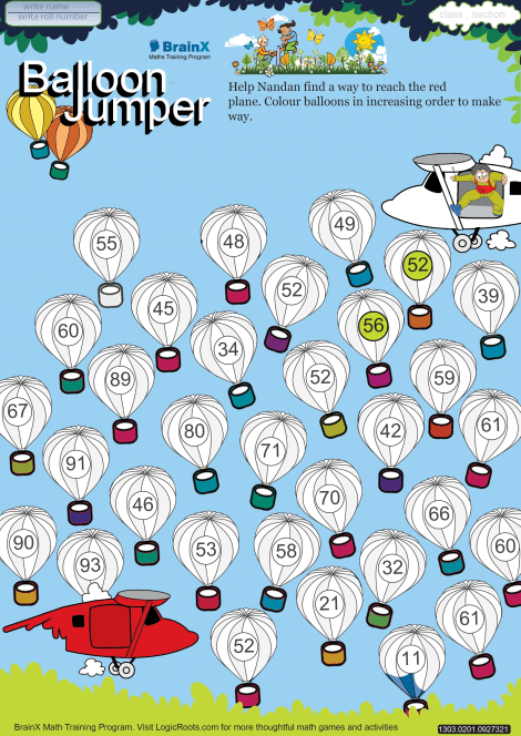 Balloon Jumper worksheet 