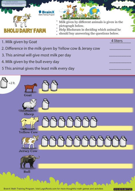 Bholu Dairy Farm worksheet 