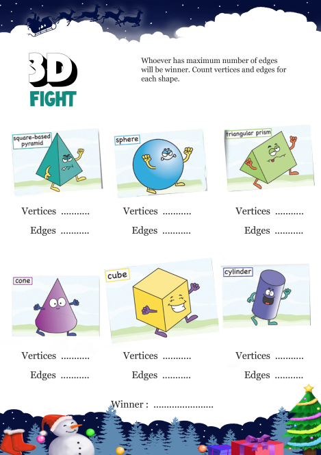3 D Fight worksheet 