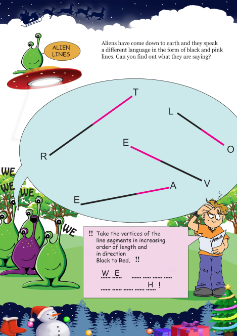 Alien Lines worksheet 