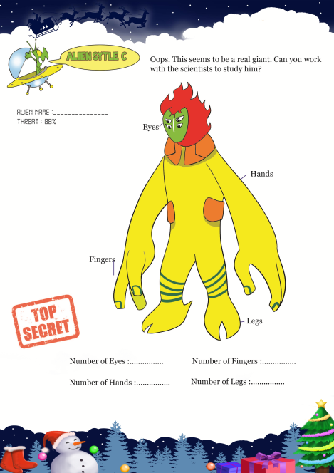 Alien Style C worksheet 