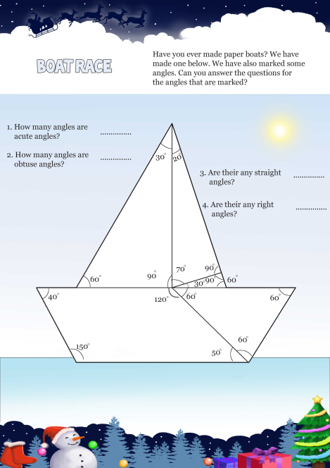 Boat Race worksheet 