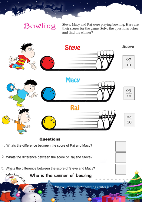Bowling worksheet 