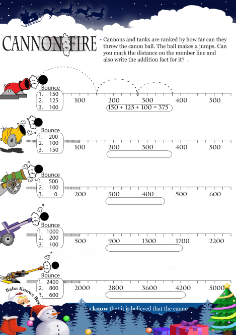 Cannon Fire worksheet 