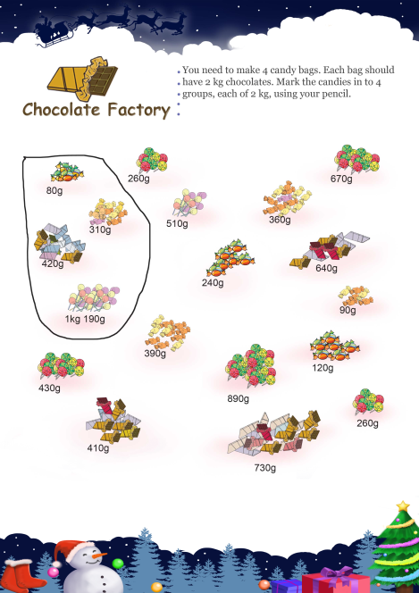 Chocolate Factory worksheet 