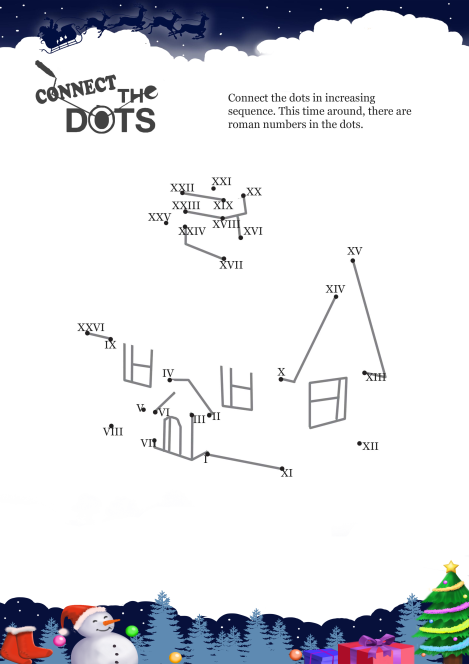 Connect The Dots House worksheet 