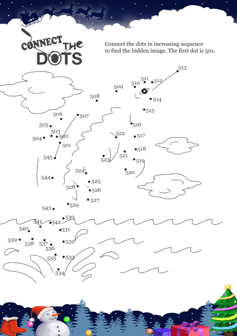 Connect The Dots Whale worksheet 