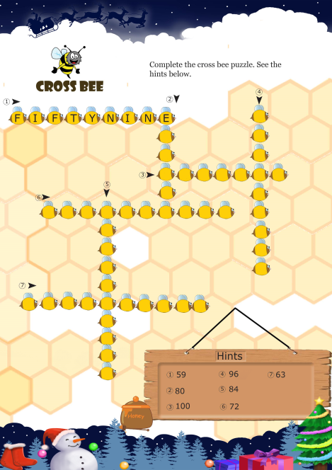 Cross Bee worksheet 