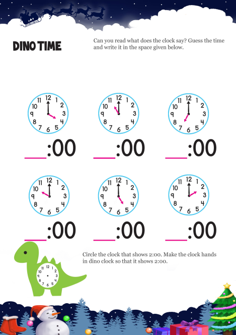 Dino Time worksheet 