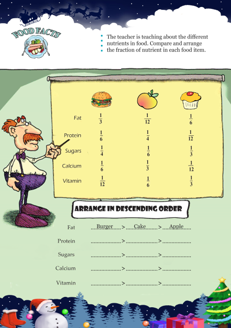 Food Facts worksheet 