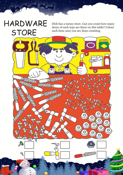 Hardware Store worksheet 