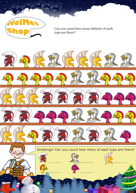 Helmet Shop worksheet 