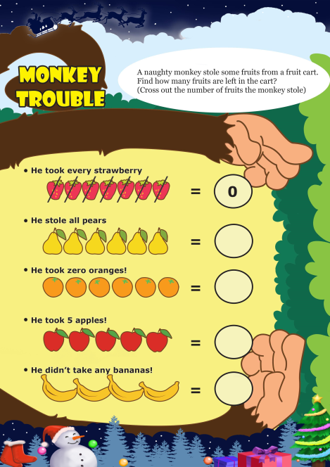 Monkey Trouble worksheet 