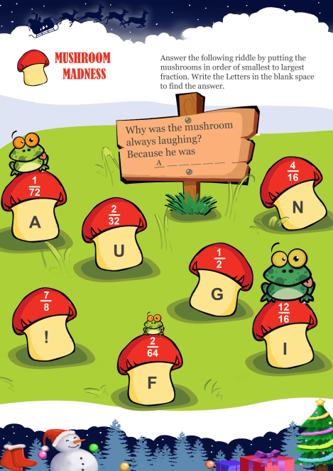 Mushroom madness worksheet 
