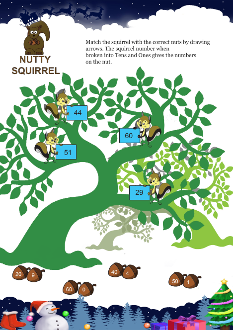 Nutty Squirrel worksheet 
