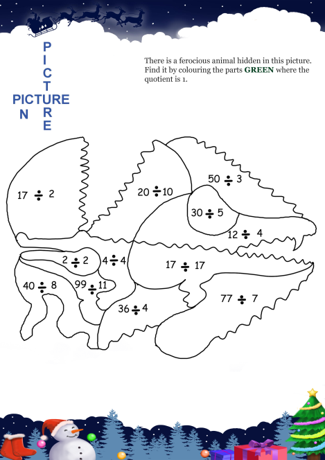 Picture In Picture Crocodile worksheet 