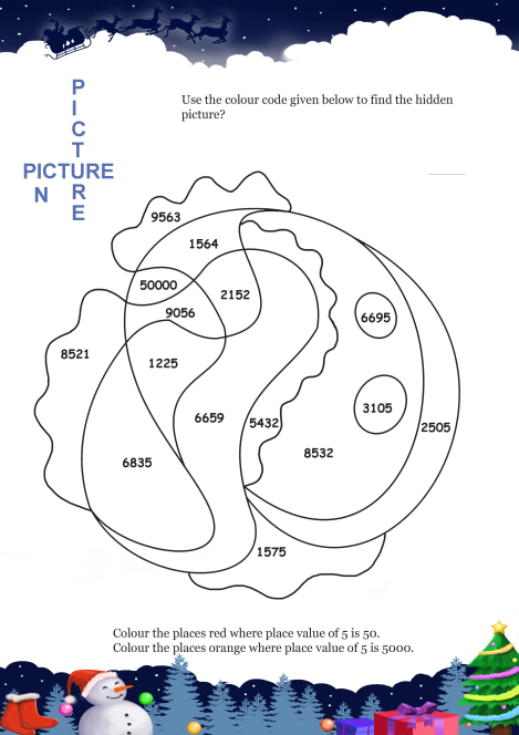 Picture In Picture Sea Horse worksheet 