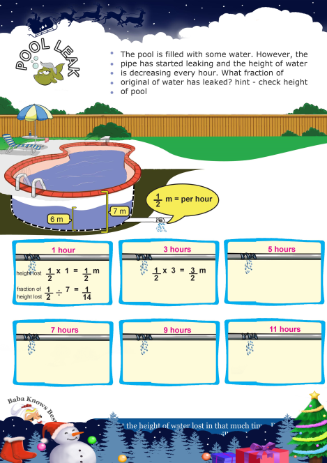 Pool Leak worksheet 