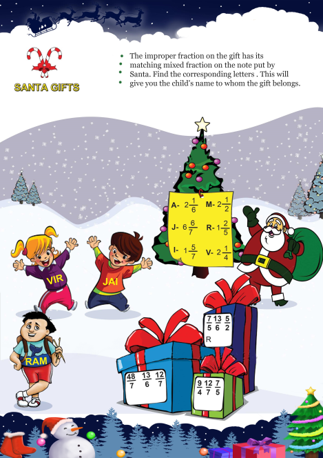 Santa Gifts worksheet 