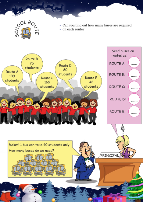 School Route worksheet 