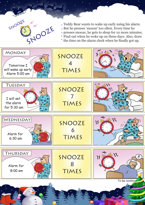 Snooze Snooze worksheet 