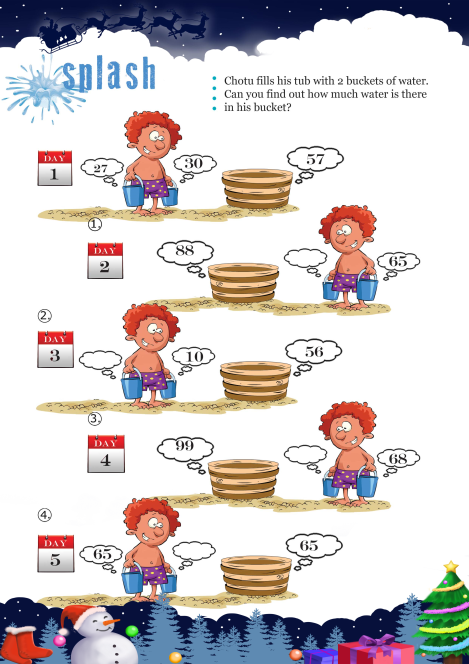 Splash worksheet 