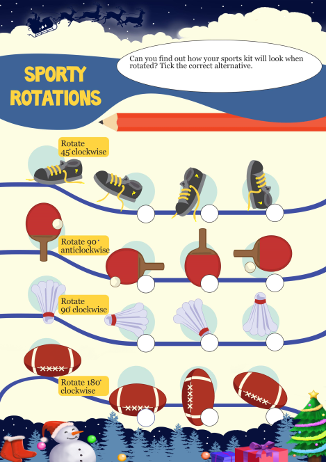 Sporty Rotations worksheet 