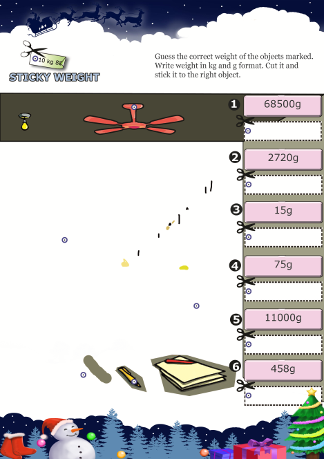 Sticky Weight worksheet 