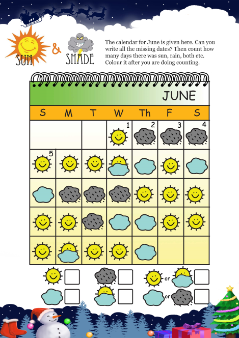 Sun And Shade worksheet 