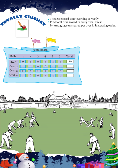 Totally Cricket worksheet 