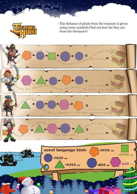 Treasure Hunt worksheet 