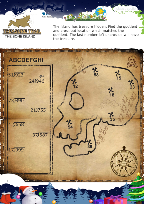 Treasure Trail The Bone Island worksheet 