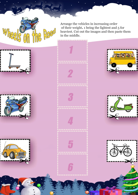 Wheels On The Road worksheet 