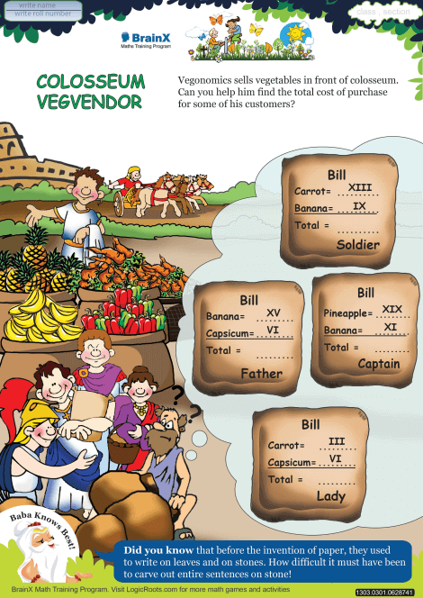 Colosseum Veg Vendor worksheet 