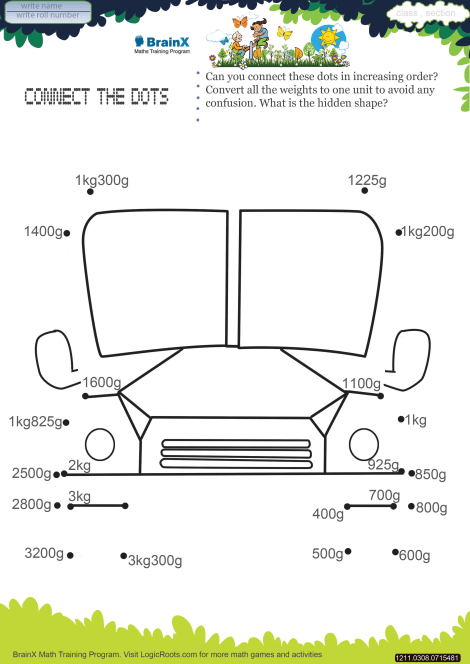 Connect The Dots Bus worksheet 