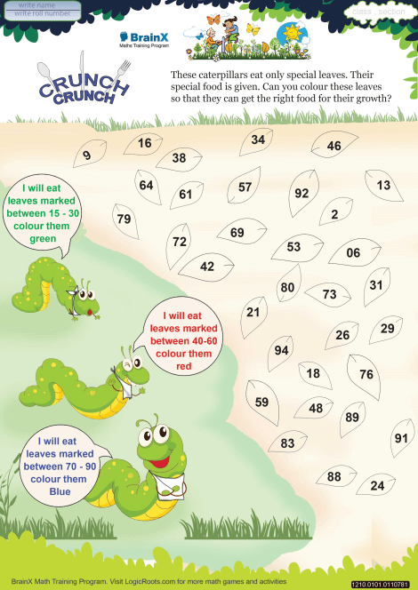 Crunch Crunch worksheet 
