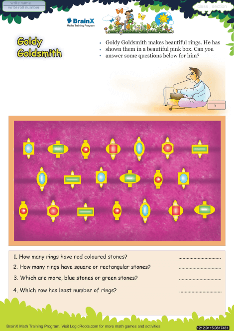 Goldy Goldsmith worksheet 