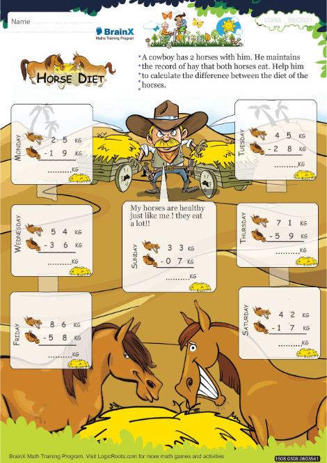 Horse Diet worksheet 