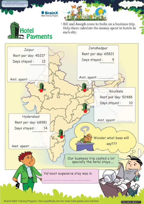 Hotel Payments worksheet 