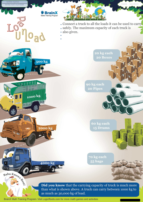 Load Unload worksheet 