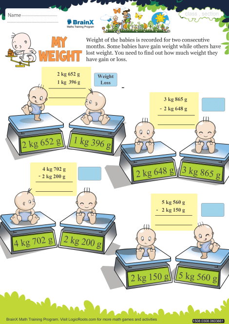 My Weight worksheet 