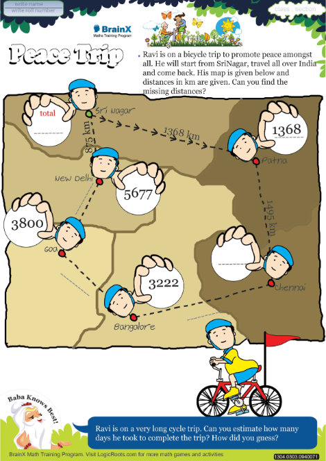 Peace Trip worksheet 