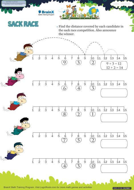 Sack Race worksheet 