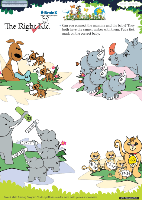 The Right Kid worksheet 