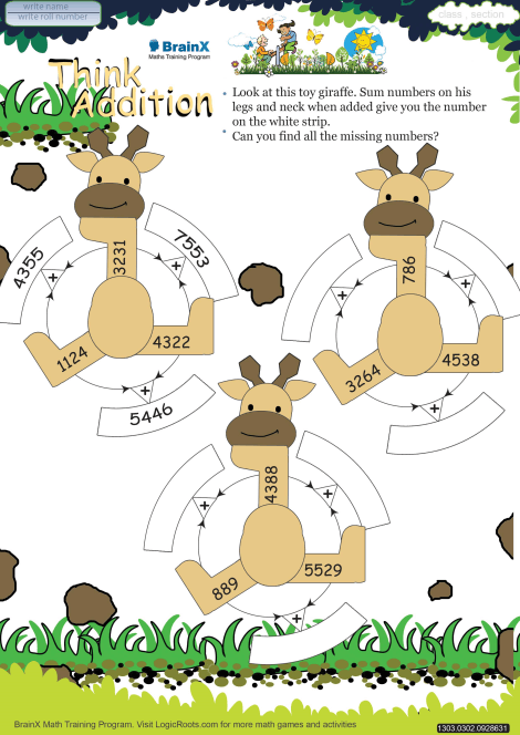 Think Addition worksheet 