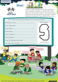 3 X 8km Relay Race worksheet