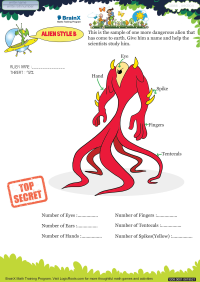 Alien Style B worksheet