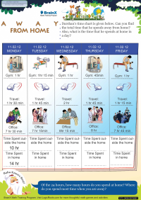 Away From Home worksheet