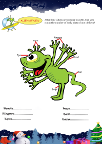 Alien Style D worksheet
