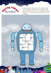 Flying Ken Ken Robot worksheet
